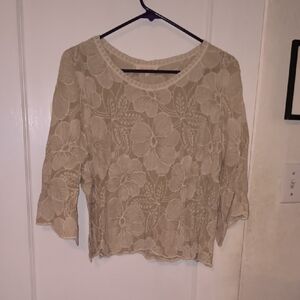 Solitaire | Cream Floral Lace Blouse